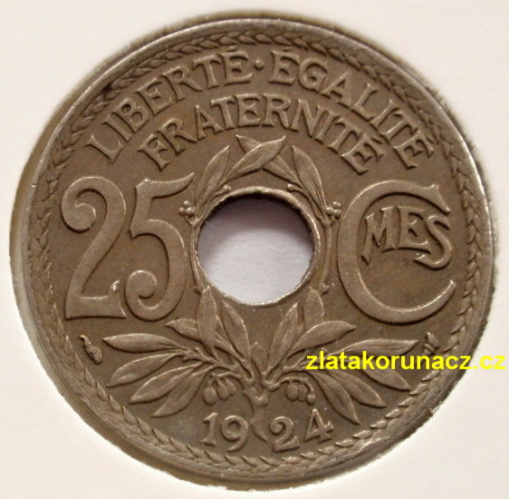 Francie - 25 centimes 1924