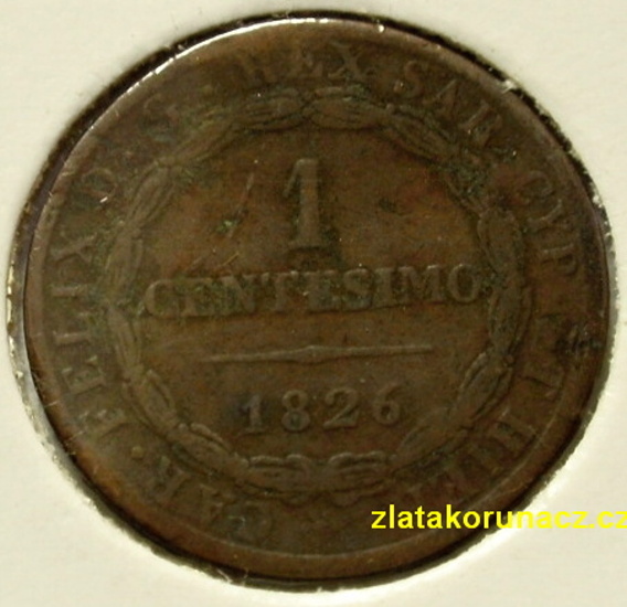 Itálie - Sardinie - 1 centesimo 1826 P