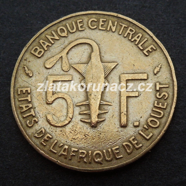 Afrika západní - 5 francs 1980