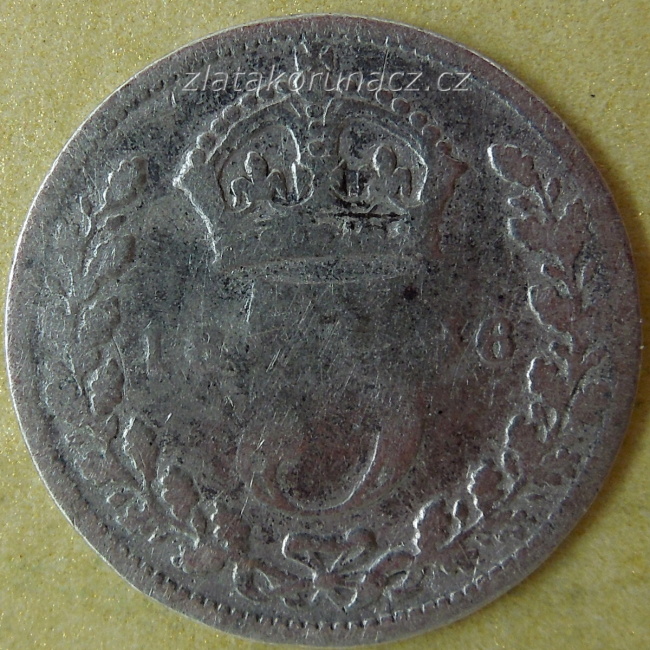 Anglie - 3 pence 1896