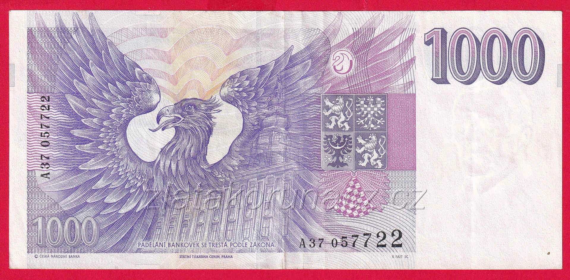 Česká republika - 1000 korun 1993 A 37