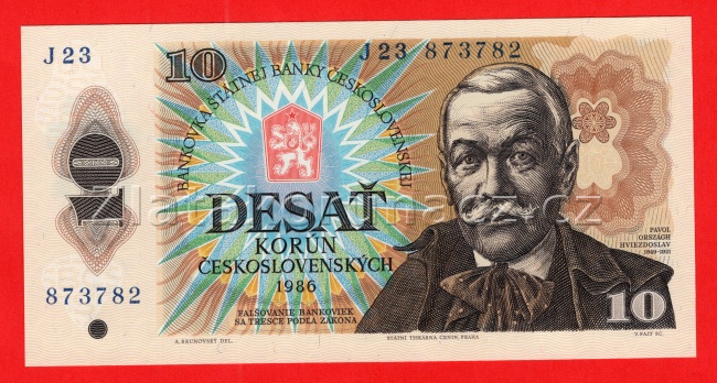 Československo - 10 korún – 1986 J 23