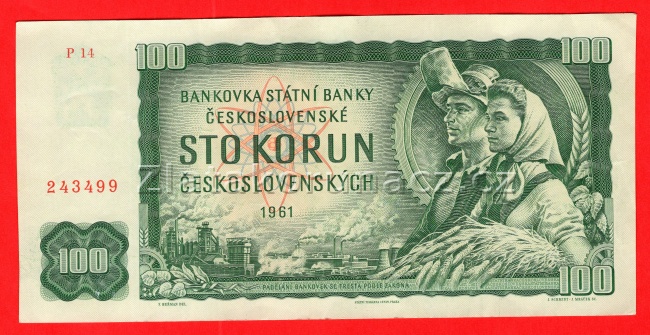 Československo - 100 korun 1961 P 14