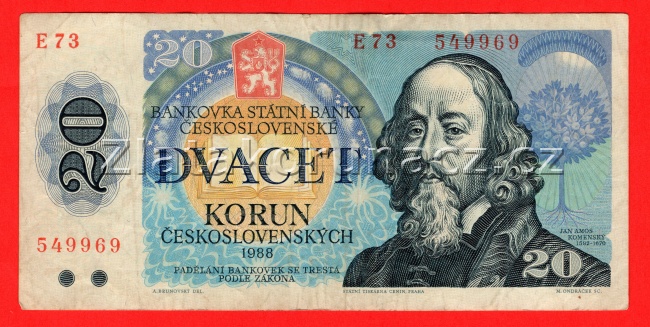 Československo - 20 korún - 1988 E 73