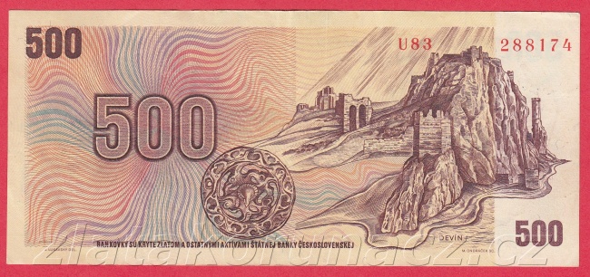 Československo - 500 korun 1973 U 83