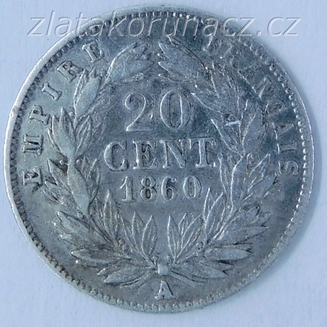 Francie - 20 centimes 1860 A