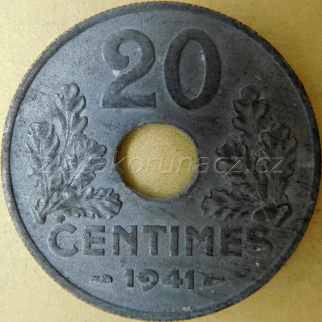 Francie - 20 centimes 1941