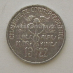 Francie - Nice - 5 centimes 1922 nouzová ražba