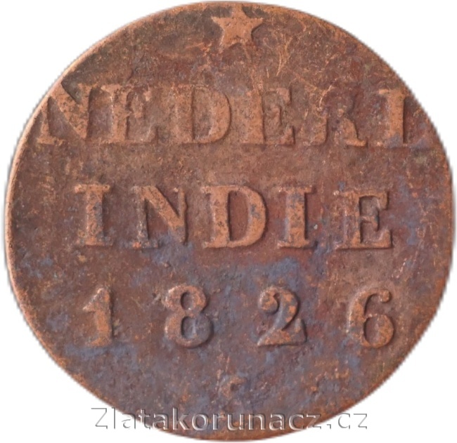 Indie - Holandská východní - 1/4 stuiver 1826 S