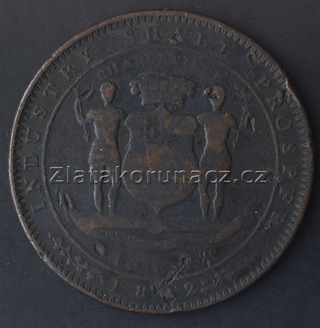 Irsko - token - Tullamore Charleville Penny 1802