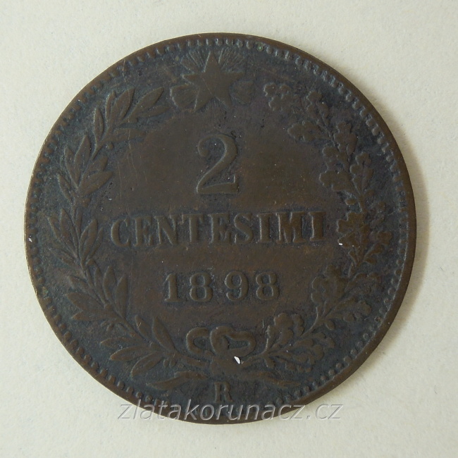 Itálie - 2 centesimi 1898 R