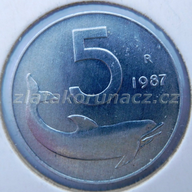 Itálie - 5 lire 1987 R