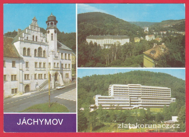 Jáchymov - radnice, celk. pohled, sanatorium