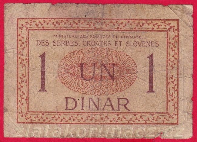 Jugoslávie - 1 dinár - 1919