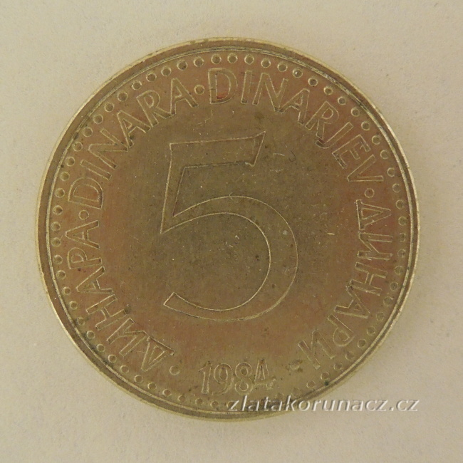 Jugoslávie - 5 dinar 1984