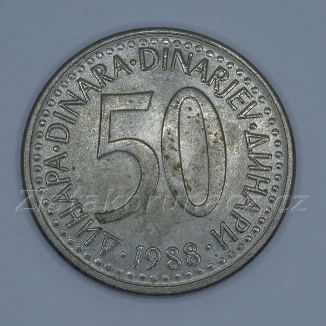 Jugoslávie - 50 dinar 1988 - velký typ