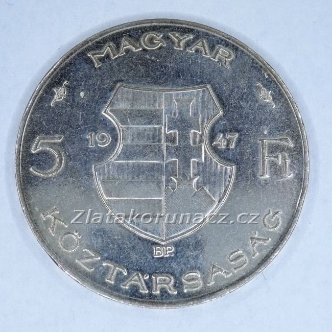 Maďarsko - 5 forint 1947 BP - Kossuth