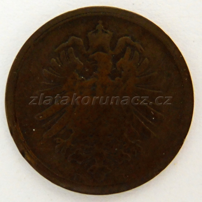 Německo - 1 Reich Pfennig 1875 B