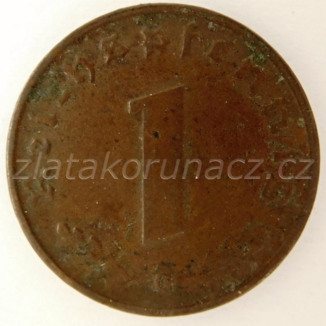 Německo - 1 Reichspfennig 1939 G