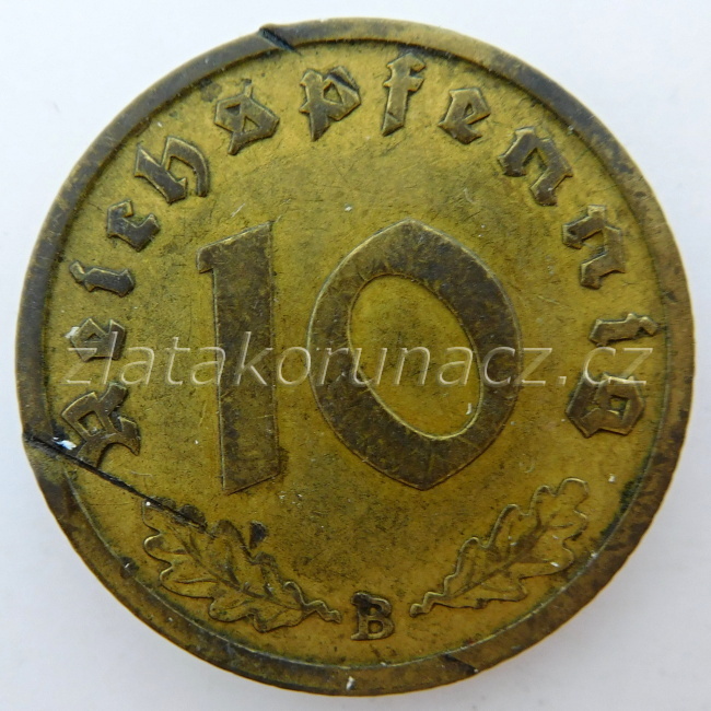 Německo - 10 Reichspfennig 1938 B