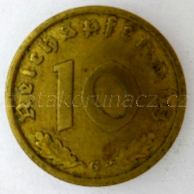 Německo - 10 Reichspfennig 1938 G