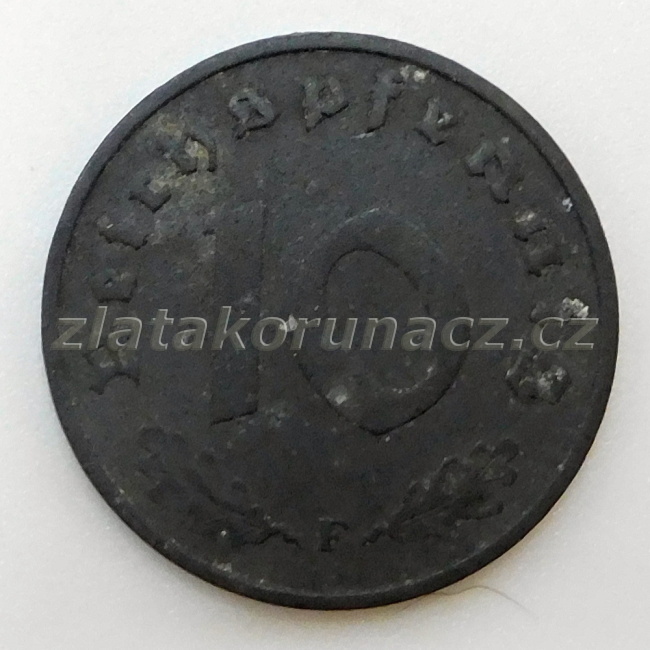 Německo - 10 Reichspfennig 1943 F