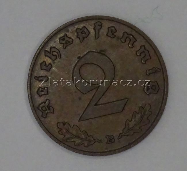 Německo - 2 Reichspfennig 1939 B