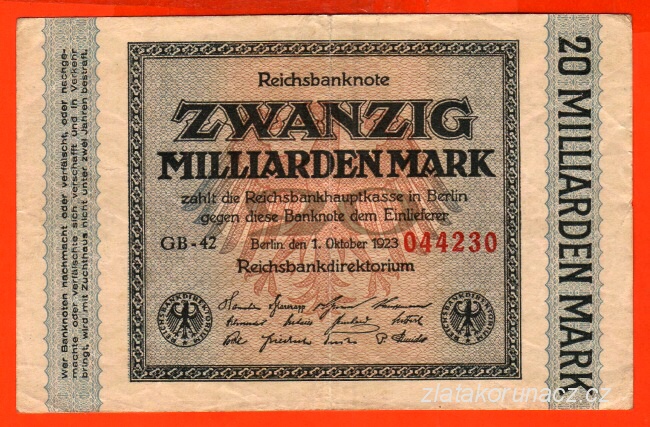 Německo - 20 Milliarden mark 1.10.1923 - série GB-42