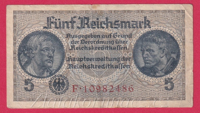 Německo - 5 Reichsmark - S:F