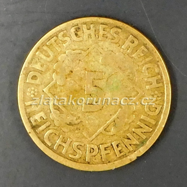 Německo - 5 Reichspfennig 1924 J