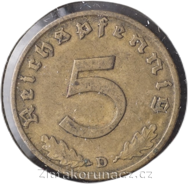 Německo - 5 Reichspfennig 1937 D