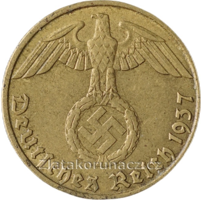 Německo - 5 Reichspfennig 1937 J