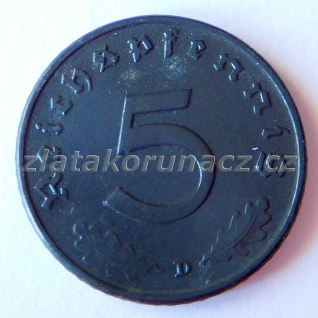 Německo - 5 Reichspfennig 1944 D