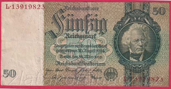 Německo - 50 Reichsmark 30.3.1933 - série L - C - 8  m.č.