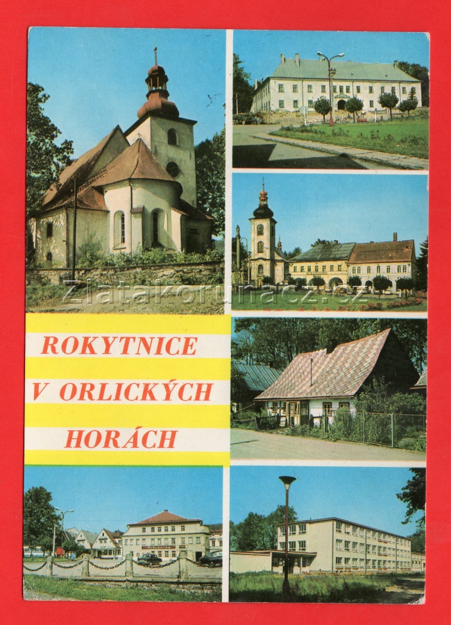 Rokytnice nad Jizerou - Kostel, zámek, hotel Orličan, ZŠ, Náměstí