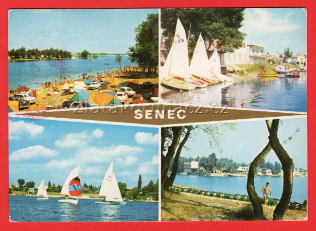 Senec - pohled na lodě, plachetnice, kepování