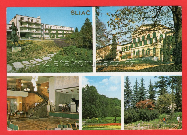 Sliač - liečebny dom Detva, Palace,, kováreň, park, jazierko v parku