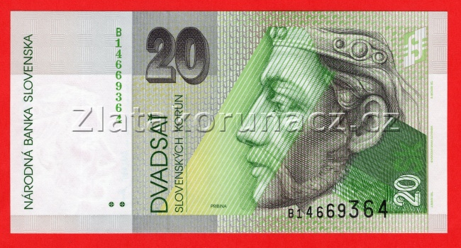 Slovenská republika - 20 korun 1993 B