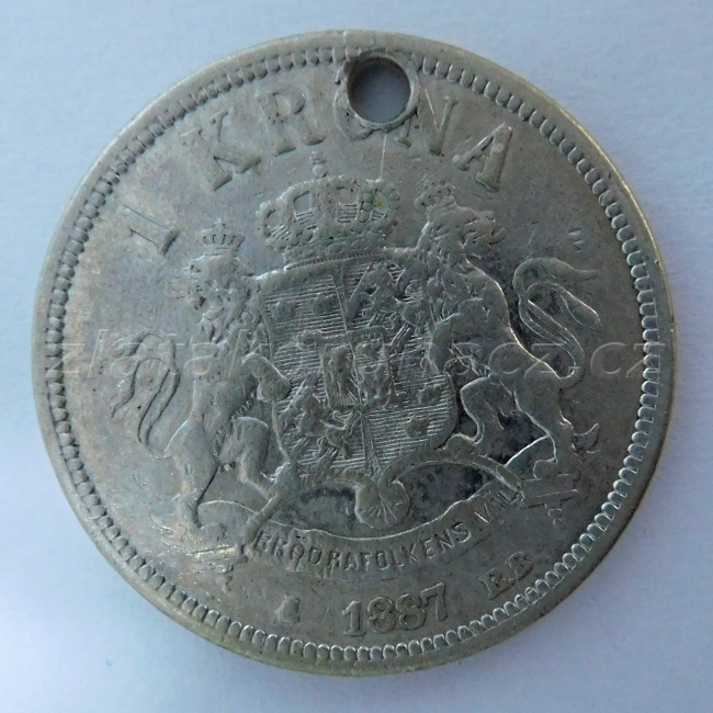 Švédsko - 1 krona 1887 EB