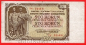 100 kčs 1953 VN-český číslovač