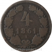 4 krejcar 1861 A