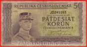 50 Kčs b.l. 1945 JD