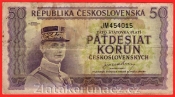 50 Kčs b.l. 1945 JM