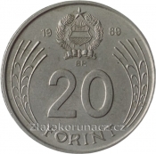 Maďarsko - 20 Forint 1989