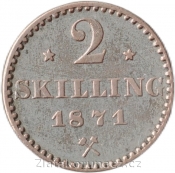 Norsko - 2 skilling 1871