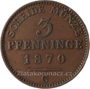 Prusko - 3 pfenninge 1870 C