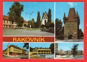 Rakovník - náměstí, Pražská brána, hotel Družba