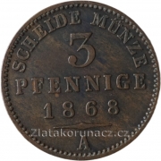 Reuss - Schleiz - 3 pfennige 1868 A