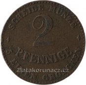 Sasko - Cobung & Gotha - 2 pfennige 1868 B