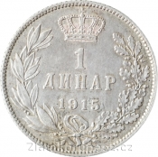 Srbsko - 1 dinar 1915